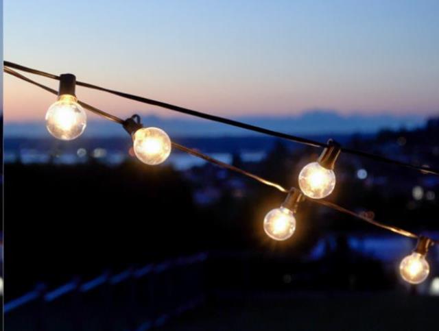 Where to rent Bistro Sting Lights G40 Black 25FT in Mt. Airy NC