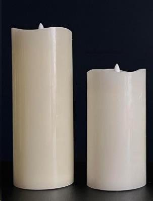 Where to rent LED Pillar Candle 3  x 8  Ivory battery in Mt. Airy NC
